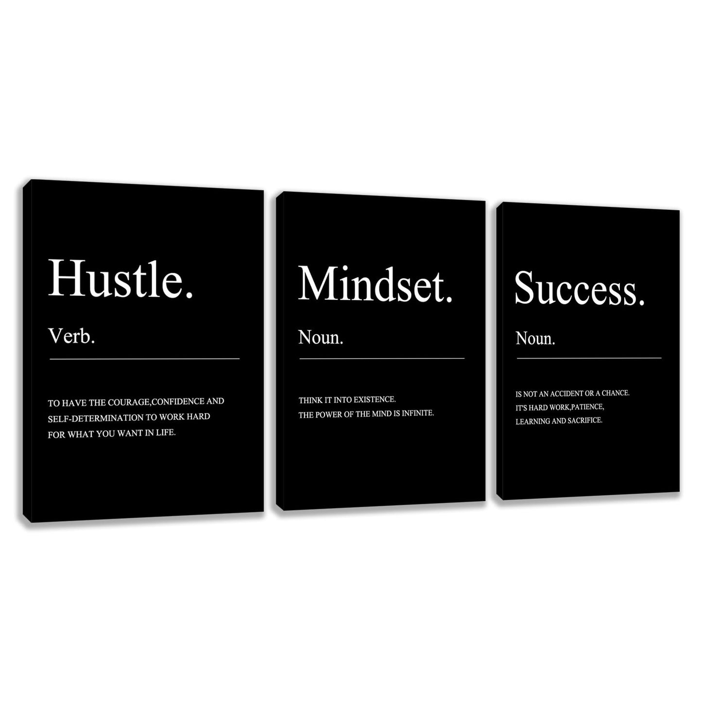 3 Panel Print Canvas Wall Art Motivational Office Wall Decor Painting Inspirational Posters Modern Inspiring Artwork for Home Living Room Bedroom Wall Decor Office Wall Art Ready to Hang - 36"Wx 16"H
