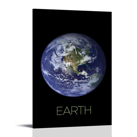 XIAOLOUTINYU Solar System Canvas Wall Art - Mars Planet Space Poster for Kids Room Bedroom Classroom, STEM Educational Astronomy Decor, Science Gift for Boys Girls Teens, 16x24 Inch Unframed
