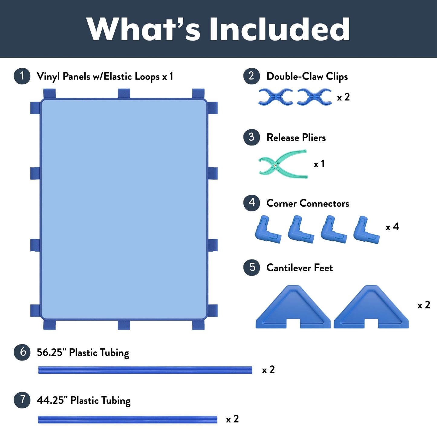 Children's Factory Big Screen PlayPanel, Kids Room Divider, Classroom Privacy Screen, Cantilever Feet Included, Sky Blue