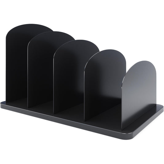 CraftSaints Vertical File Organizer for Desk, 4 Sections, Desktop Organizer File Sorter Office Organization File Holder for Home, Office & Classroom (Solid)