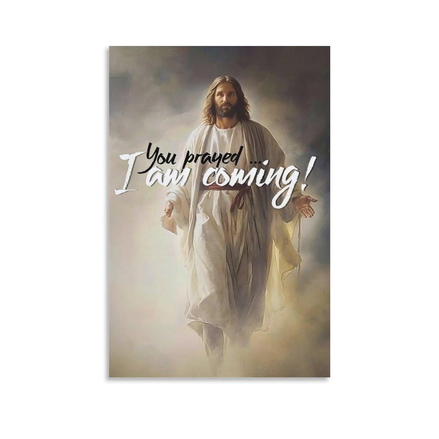 JHXNJDPOST I Am Coming! Religious Poster with Inspirational Message Canvas Wall Art Aesthetic Decorative Painting Living Room Restaurants, Pool Halls And Hotelsstyle-2 12x18inch(30x45cm)