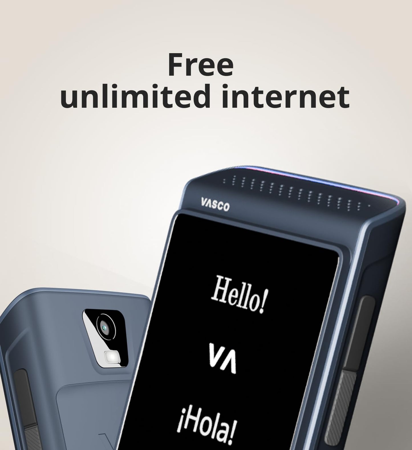 Vasco Translator Q1 | AI Voice Cloning Language Translator Device | 113 Languages | Free Lifetime Internet in Nearly 200 Countries | Phantom Black