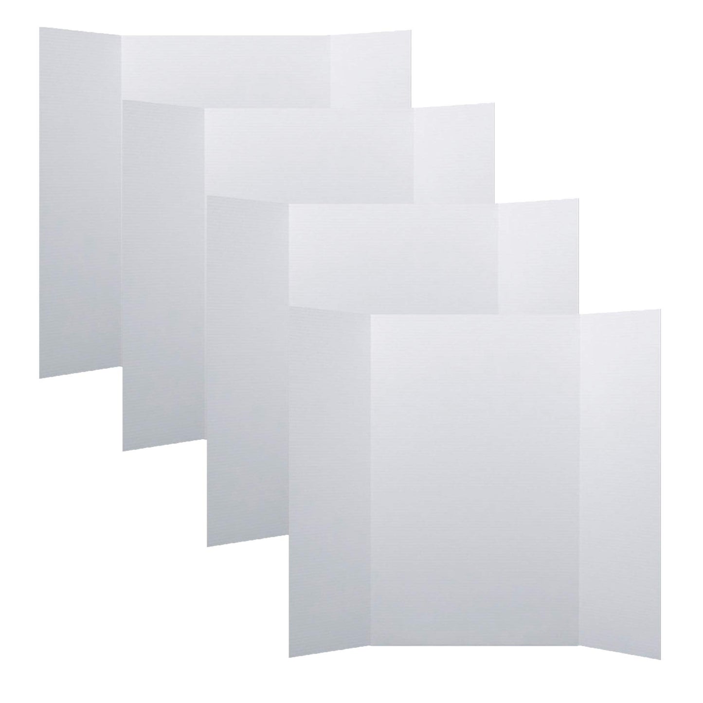 Flipside Products 36” x 48” Project Boards for Presentations, Science Fair, School Projects, Event Displays and Trifold Picture Board, Proudly Made in USA - White - 4 Pack