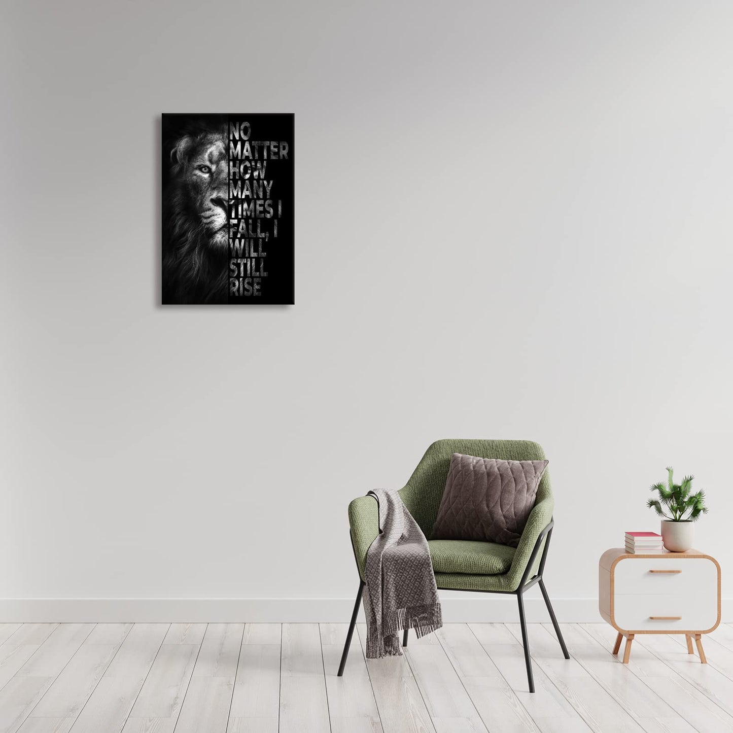 Wall Art Work-Creative Inspirational Canvas Prints, Painting Printing Art Canvas, Animal Print Motivational Wall Art Canvas, Suitable for Office, Hotel, Restaurant (Motivational-B2, 18x24 inches)