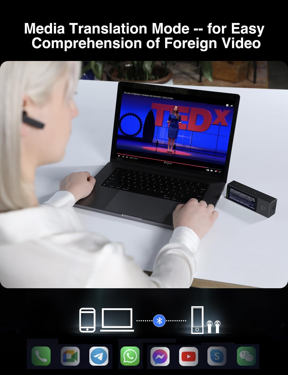 Timekettle X1 AI Interpreter Hub — 40-Language, Two-Way Translation Device for up to 50 Users. Perfect for Business, K-12 Education, and Real-time multilingual speeches