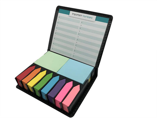 Nice Paper Cute Boxed Self-Sticky Notes, Memo Pad Set, 1920 Pieces Page Colorful Makers Tabs, Arrow Flag Colored Labels,12 Colors, 2 Sizes, Mini Designs Plastic Holder Box Idea for Gift