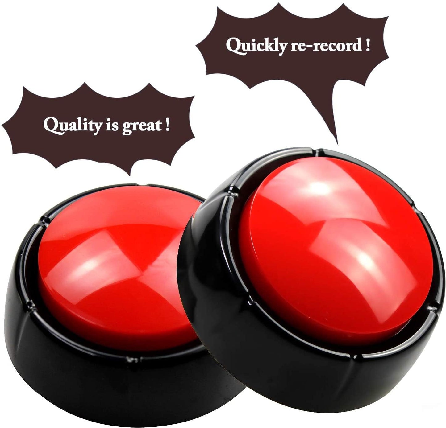 Recordable Button Voice Recording Button 30 Seconds Recording Talking Button Easy Buttons Recording Buttons for Classroom Dog Buttons for Communication Study Practical Jokes