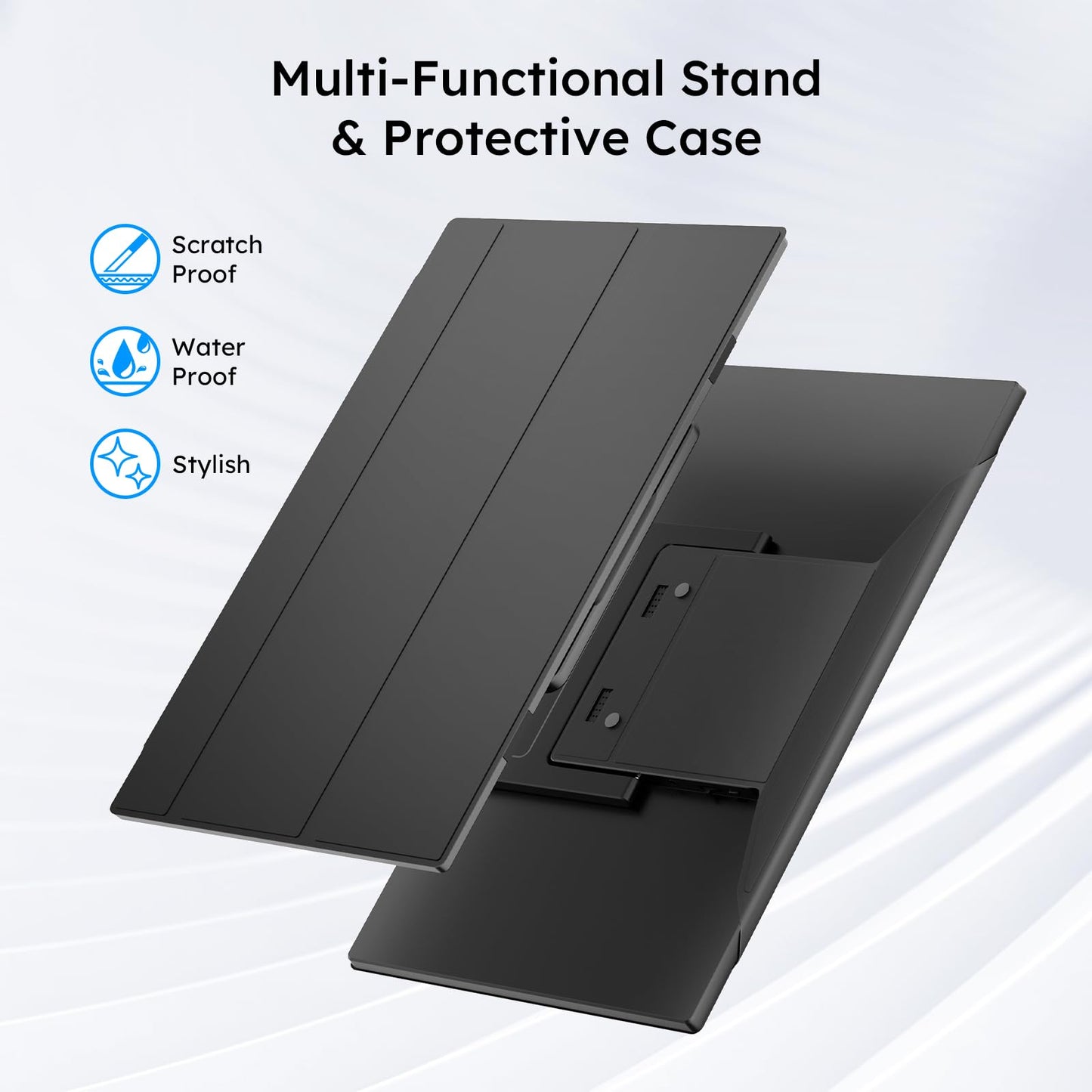 Dopesplay Portable Monitor with Carry Case, 15.6" FHD 1080P IPS Travel Monitor for Laptop, Foldable Stand Included USB-C Screen Extender for Laptop Mac PC Phone Xbox PS4/5 Switch