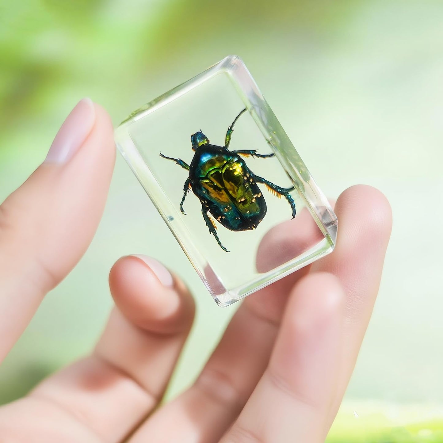 12Pcs Insect Specimens Set, Real Insect Taxidermy in Resin Specimens with Magnifier & Info Cards, Unique Science Classroom Science Education Animal Specimens, Bug Preserved, Oddities, Biology