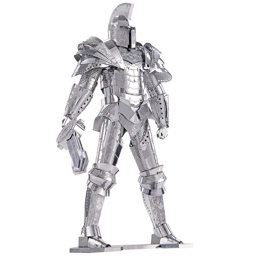 Piececool 3D Metal Puzzles for Adults DIY Mecha Model Kits Building Blocks, Black Knight 3D Figure Model kit Brain Teaser Puzzle Hobbies for Men, Great Birthday Gifts -125 Pcs