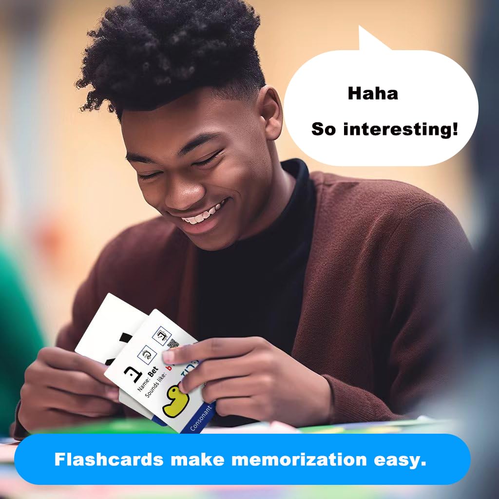 Hebrew Biblical Alphabet Syllabary Flash Cards – Alef Bet Letter Educational Jewish Language Learning Flashcards