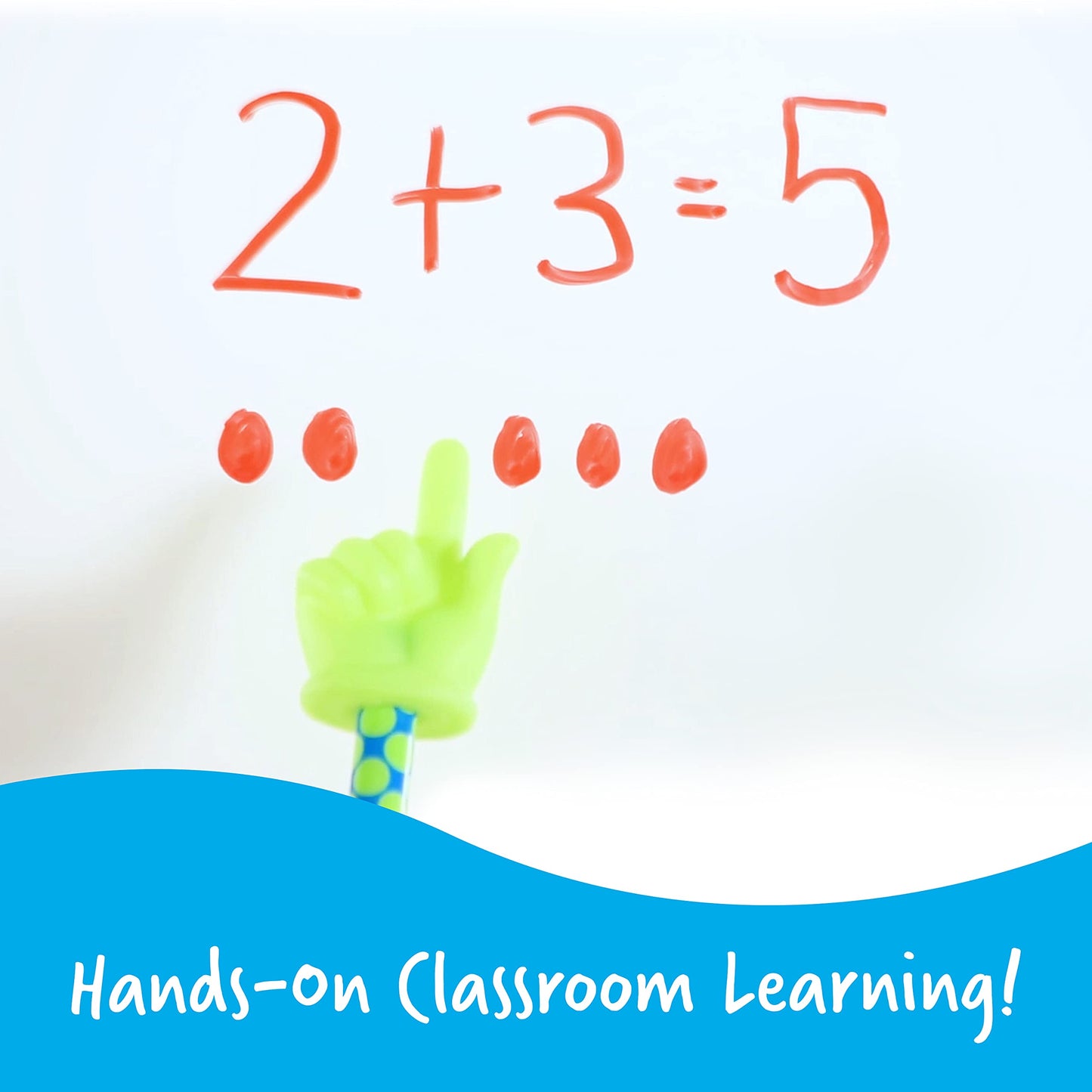Learning Resources 15" Patterned Hand Pointers, Set of 3 - Pointer Finger Stick, Teacher for Classroom for, Focus for Reading, Presentation Tools