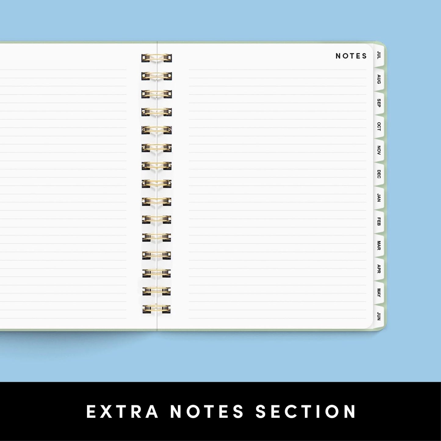 PAPERAGE Academic Planner, Weekly & Monthly Planner & Calendar, 12-Months, July 2026 - June 2027, (7" x 8"), School & Student Planning Agenda with Tabs, Bonus Pages & Inner Pocket, Sage Green