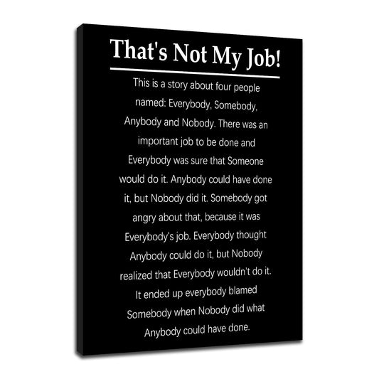 Inspirational Canvas Wall Art Office Funny Work Quote Motivational Poster Print Daily Has a Daily Signs Positive Picture Painting Artwork for Modern Bedroom Son Room Gym Ready to Hang [18''Wx24''H]