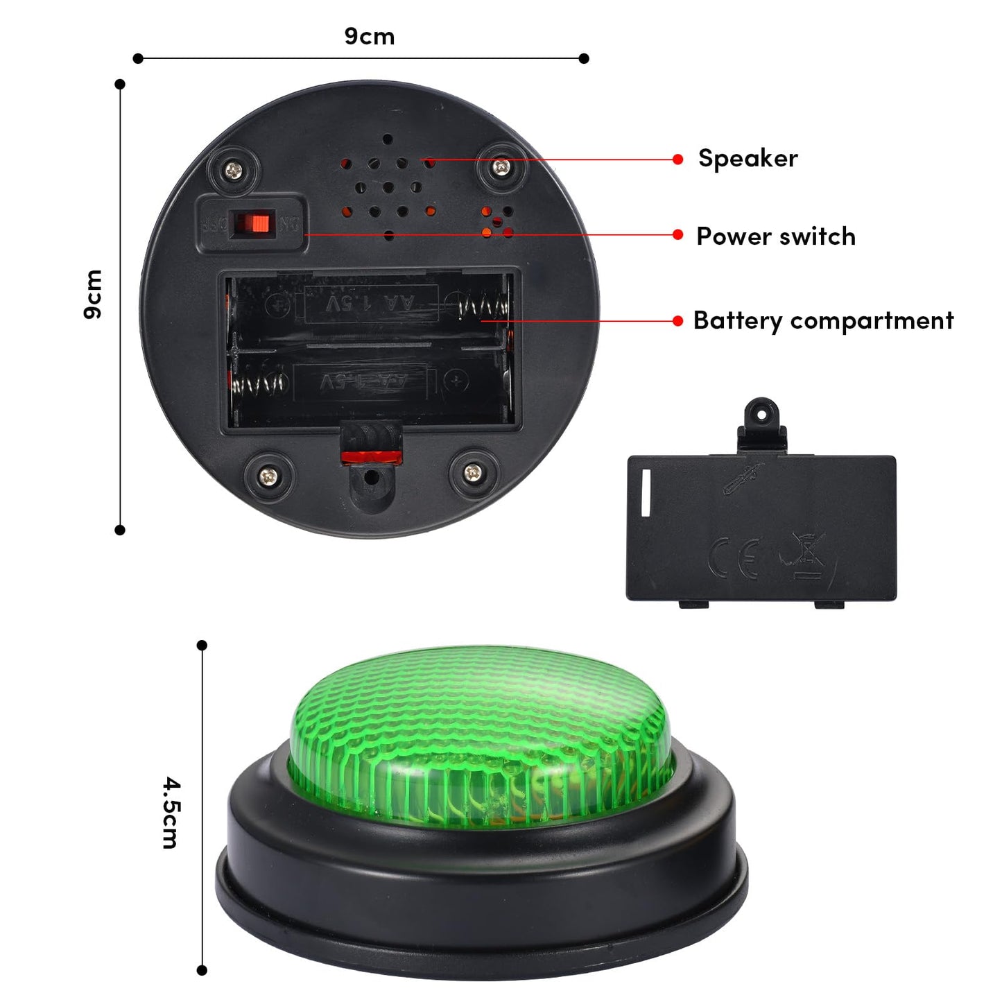 8 Pack Buzzers for Trivia Games,Classroom Must Haves Answer Buzzers, Family Feud Buzzer with Lights and Sound for Quizzes Party, Game Show Buzzer Buttons for Kids, Adults and Teacher Supplies
