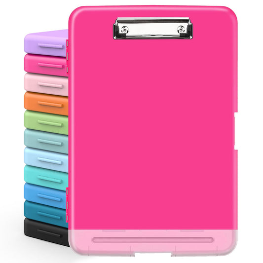 Sooez Clipboards with Storage, High Capacity Clip Boards 8.5x11 with Storage, Heavy Duty Nursing Clipboard Folder, Plastic Clipboard with Pen Holder for Women Teachers Work, School & Office Supplies