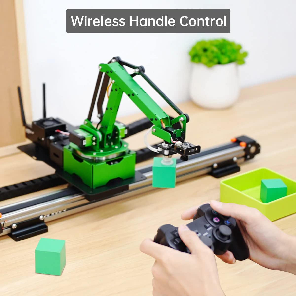 HIWONDER JetMax Pro AI Vision Robot Am Jetson Nano Robot Electric Sliding Rail Kit ROS Open Source with Detailed tutorials and Source Codes