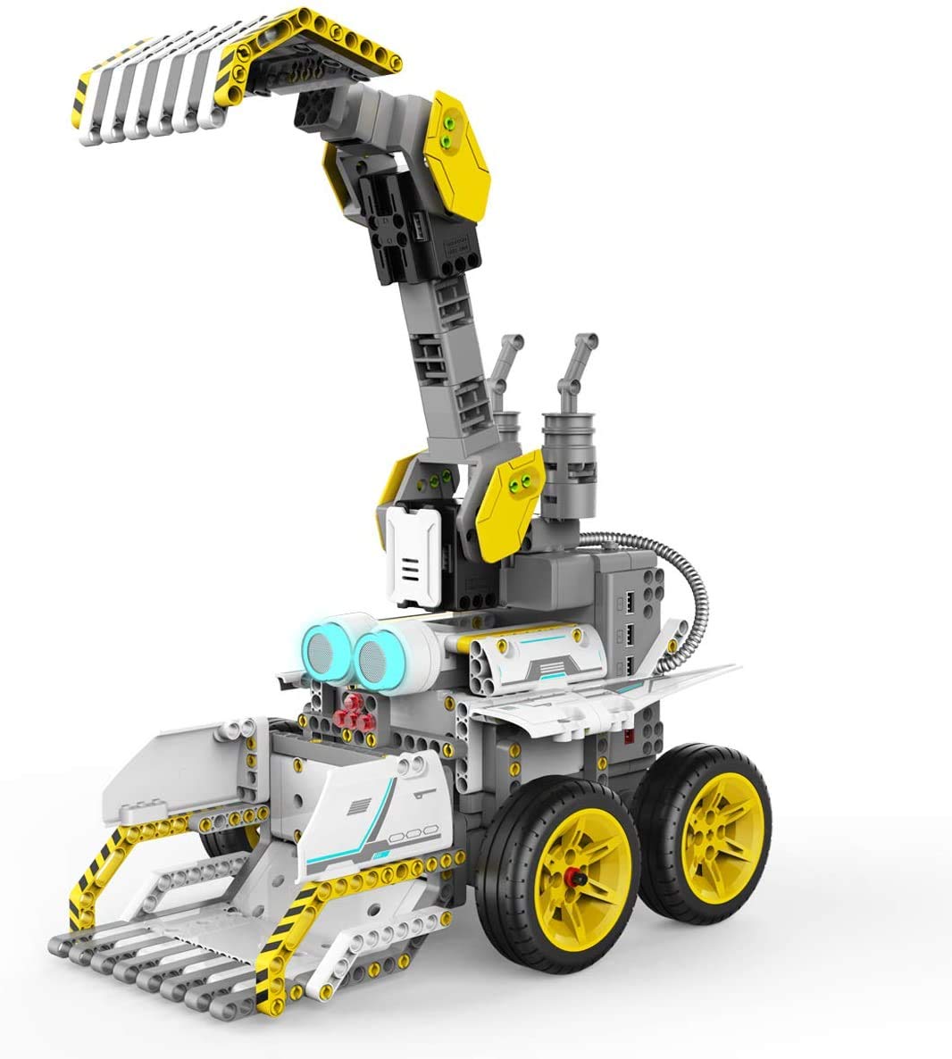 UBTECH JRA0203 JIMU Robot BuilderBots Series: Overdrive Kit/App-Enabled Building and Coding STEM Learning Kit (410 Parts and Connectors), Yellow