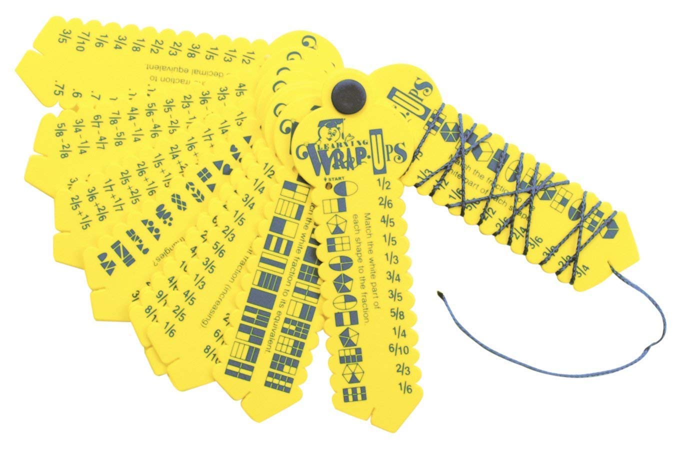 Learning Wrap‑Ups Fraction Center Kit – 5‑Pack of Self‑Correcting Wrap‑Ups, Hands‑On Math Fluency for Centers, Small Groups & Tutoring