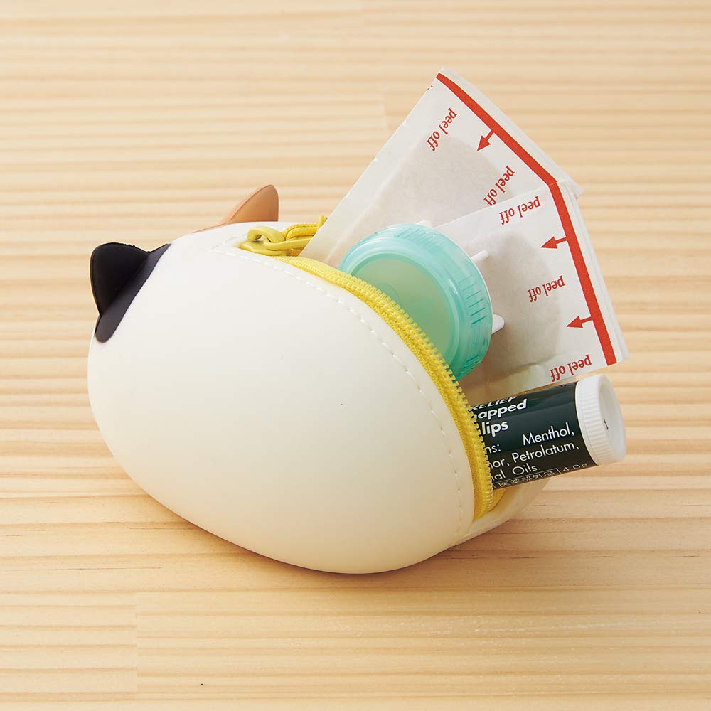 LIHIT LAB PuniLabo Mini Zipper Pouch, Horizontal, 2.2" x 2.7", Penguin (A7780-10), Small: 2.2" Ã— 2.7"