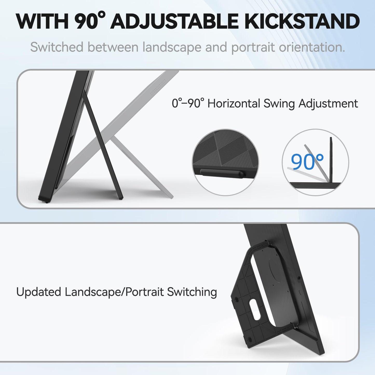 Intehill 14" Portable Monitor, 1200P Self-Standing Portable Screen with Full Laminated Tempered Glass, 16:10 USB-C HDMI External Display with Speakers, Travel Monitor Second Screen for Laptop, F14ZA