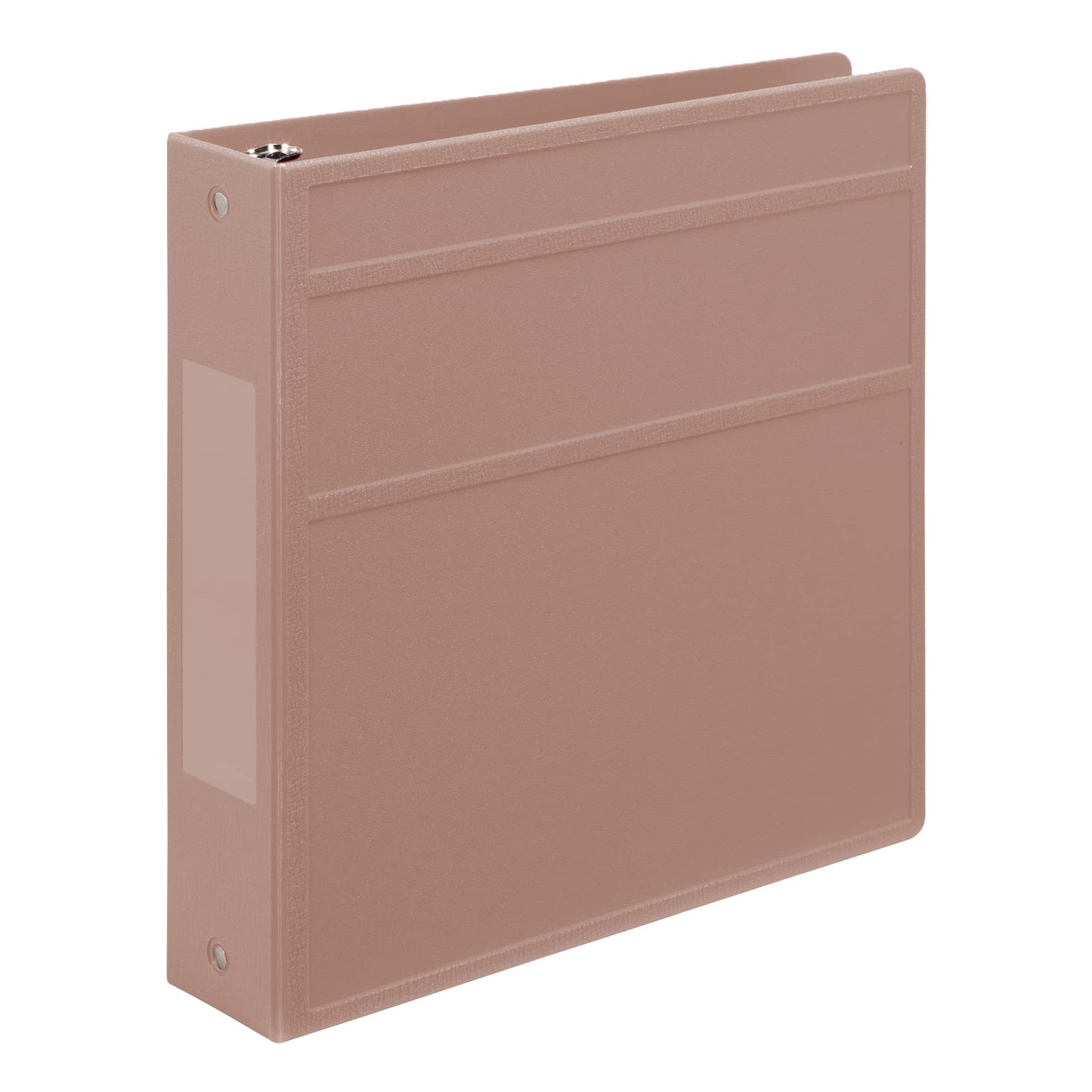 Carstens 2-Inch Heavy Duty 3-Ring Binder - Side Opening, Dusty Rose, Durable Plastic, Precision No-Gap Rings, Waterproof Cover, No Pockets, Holds 300 US Letter Sheets, BPA-Free, Made in USA (2825-3R)
