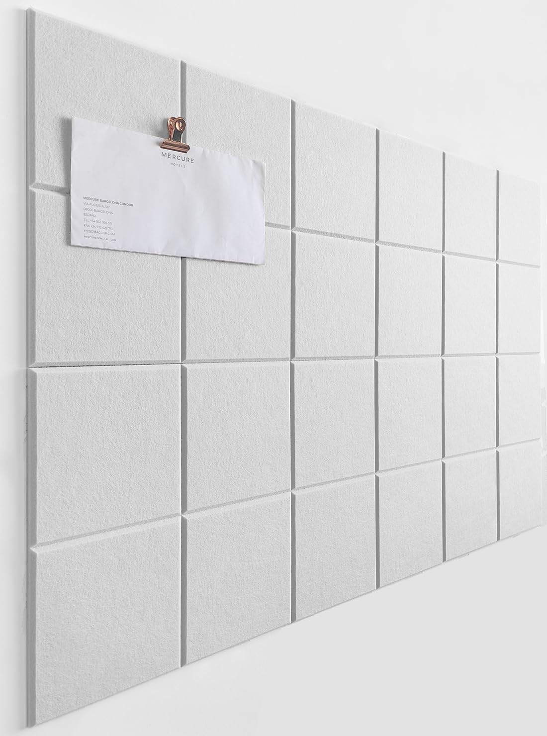 DECORITA Felt Bulletin Board- Cork Board Tiles Alternative - 6 Pack Square Felt Wall Tiles with Safe Removable Adhesive Tabs -