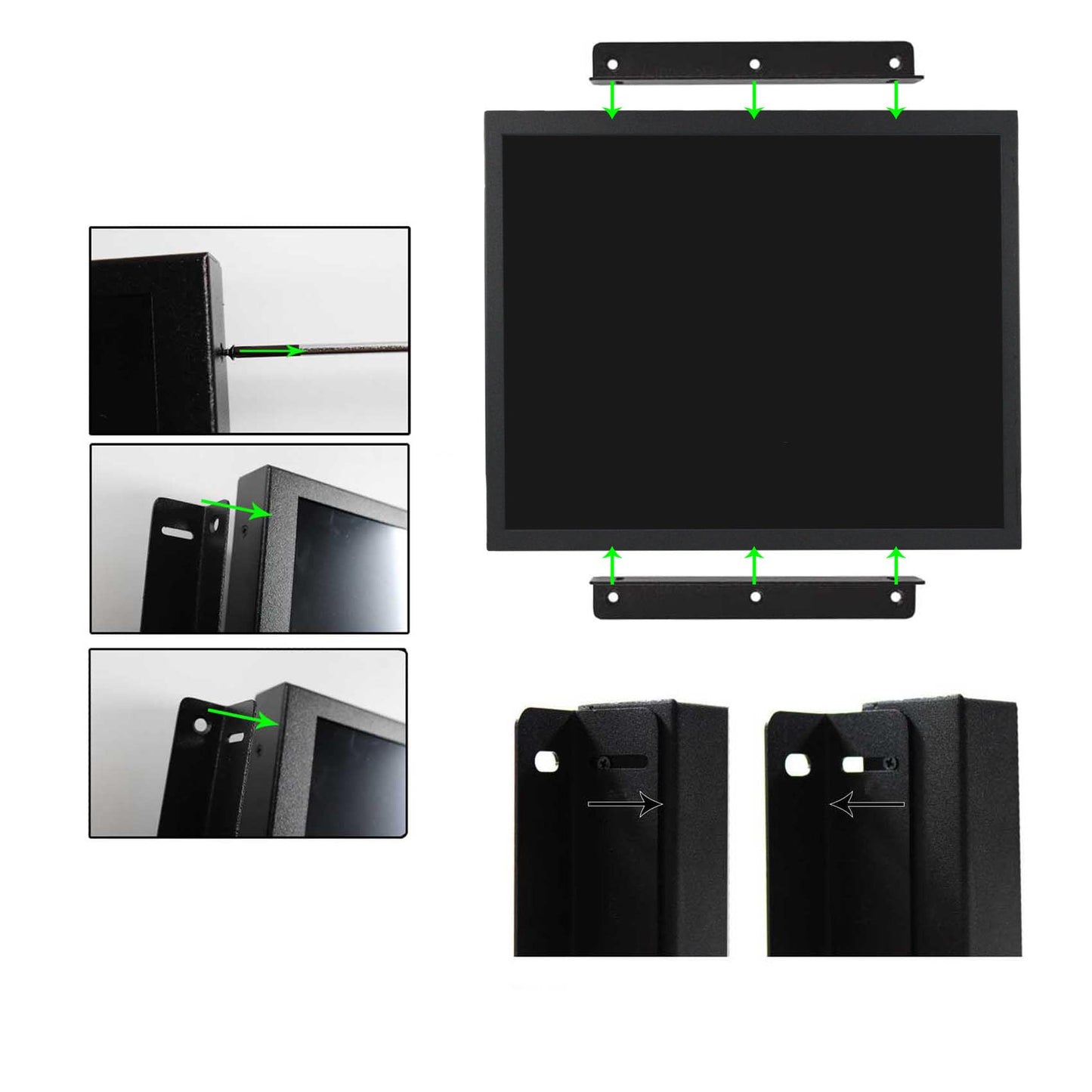 VSDISPLAY 19Inch LCD Monitor 1280x1024 High Brightness Display Support VGA/DVI Video Input,for Gaming/Industrial Secondary Monitor