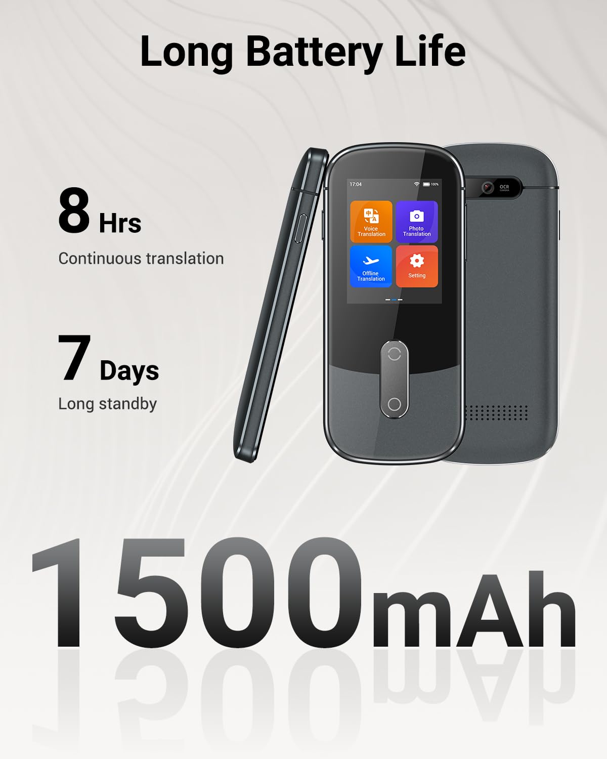 XUPURTLK Language Translator Device No WiFi Needed, Two-Way Real Time Voice Translation Device, 144 Languages Online Offline Voice Text Photo Translation for Travel, Business, Learning