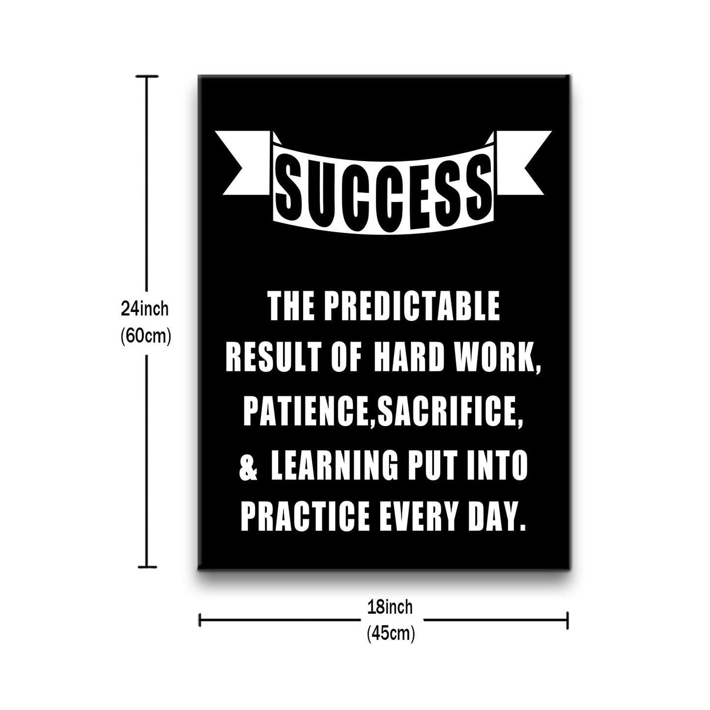 Motivational Canvas Wall Art Positive Sign Success Print Poster Entrepreneur Quotes Picture Painting for Office Class Room School Wall Decoration Stretched and Framed [18''Wx24''H]