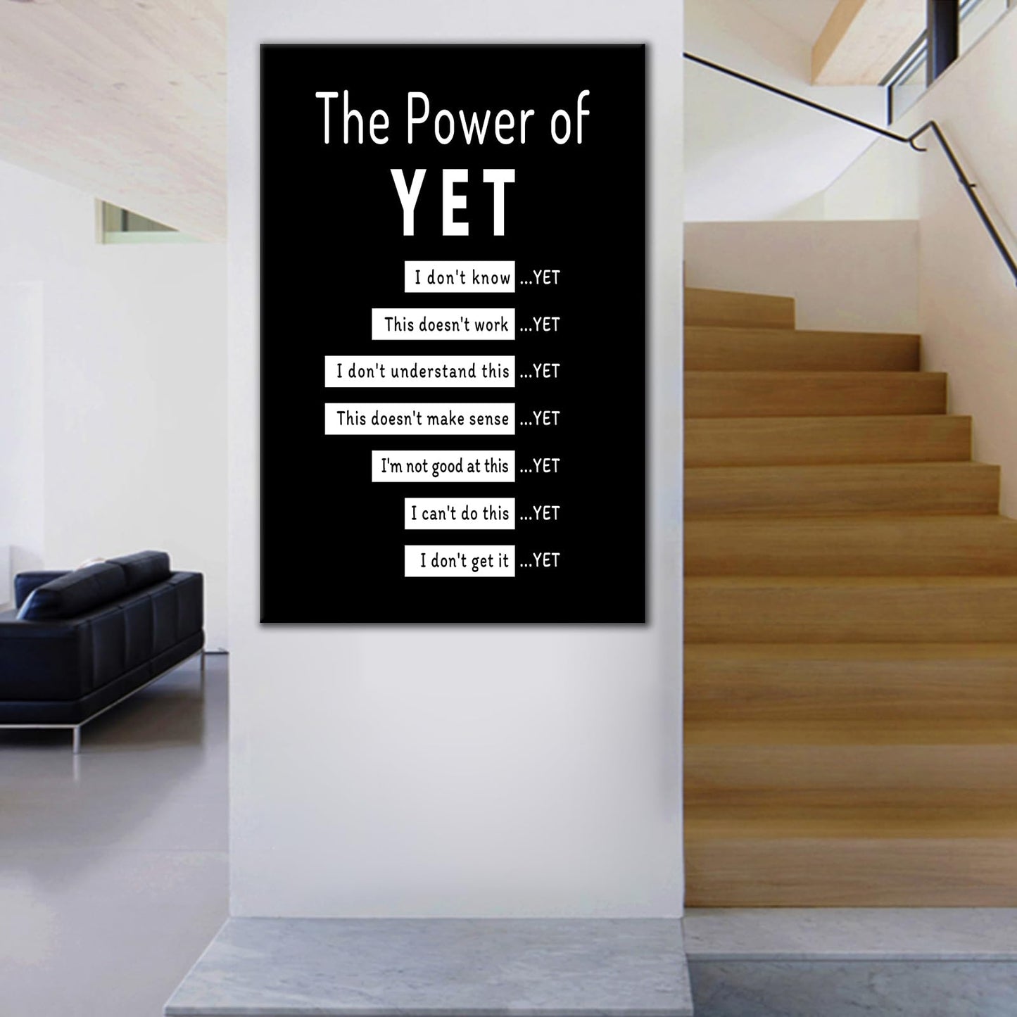 Motivational Wall Art Inspirational Entrepreneur Quotes Picture Painting Canvas Print Positive Theme Quotes Wall Decor Artwork for Home Teens Room Office Teacher Stretched and Framed [18''Wx24''H]