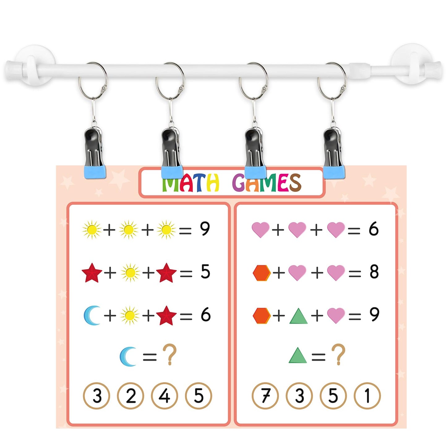Briwooody 1 Set 16-27 Inches Adjustable Magnetic Calendar Holder Set for Wall Anchor Chart Dates Cards Holder Calendar Bulletin Board for Classroom Whiteboard Home Decoration Supplies