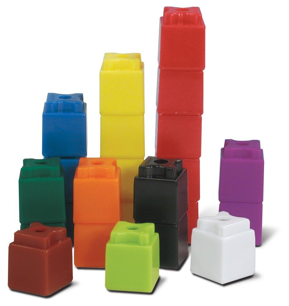 hand2mind Interlocking UniLink Cubes, Plastic Cubes for Early Math, Connecting Cubes for Kids Learning, Math Manipulatives, Counting Cubes for Kids Math, Preschool Classroom Supplies (Set of 500)