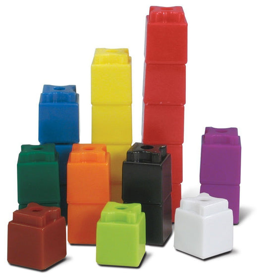 hand2mind Interlocking UniLink Cubes, Plastic Cubes for Early Math, Connecting Cubes for Kids Learning, Math Manipulatives, Counting Cubes for Kids Math, Preschool Classroom Supplies (Set of 500)