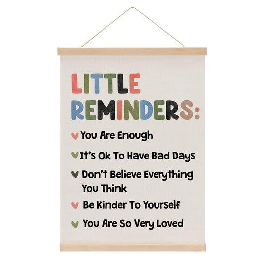 Inspirational Poster Hanger, Positive Affirmations Wall Decor, Educational Posters Wall Art Wall Hanging Banner Classroom Bedroom Nursery Home Living Room Counseling Psychologist Office Decor