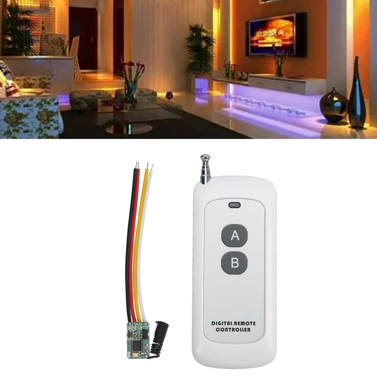 Remote Switch Interlock Learning Type Mini Digital Remote Controller Remote Control Device DC3.5‑12V