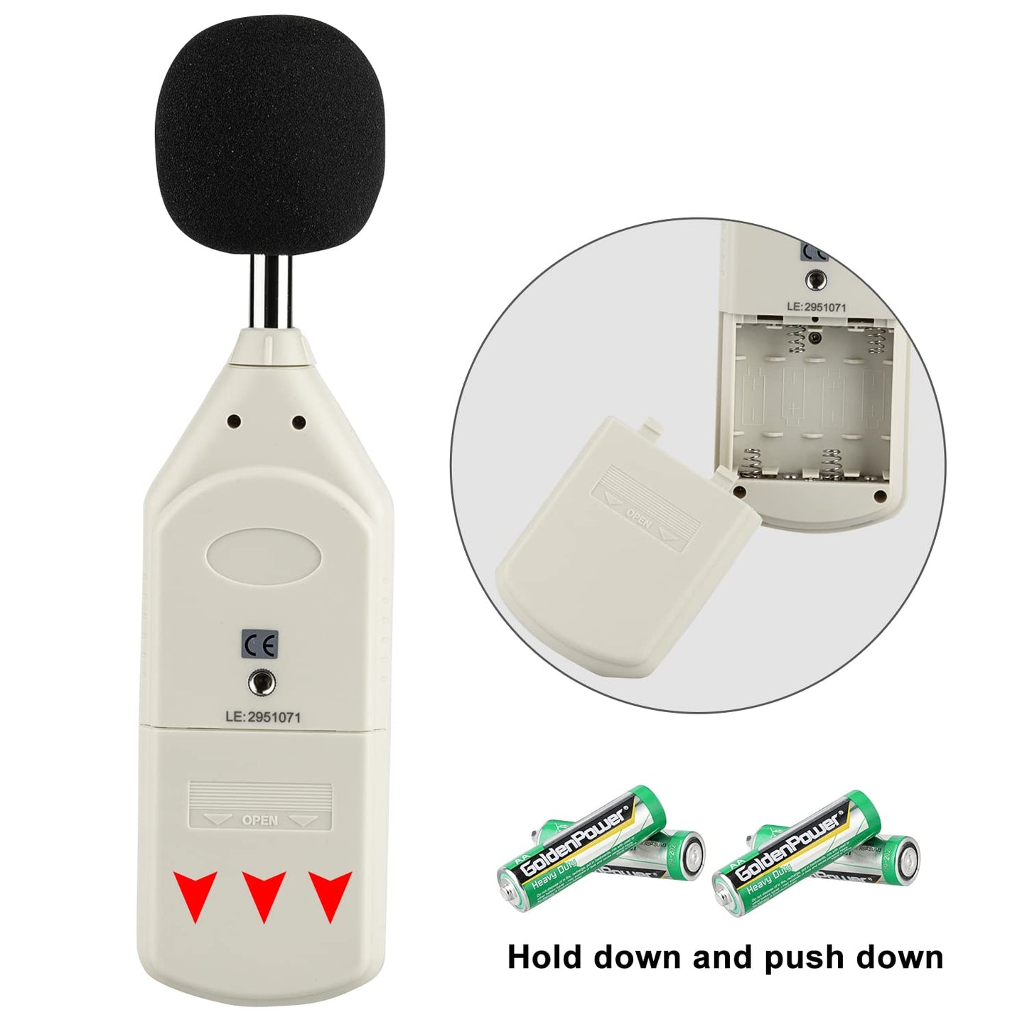 Decibel Meter, Professional Sound Level Meter with Backlight Display, USB Available SPL Meter 30 to 130dB, EC651 & ANSI S1.4 Standards A/C Weighted Sound Meter, Noise Meter with Records to 4700