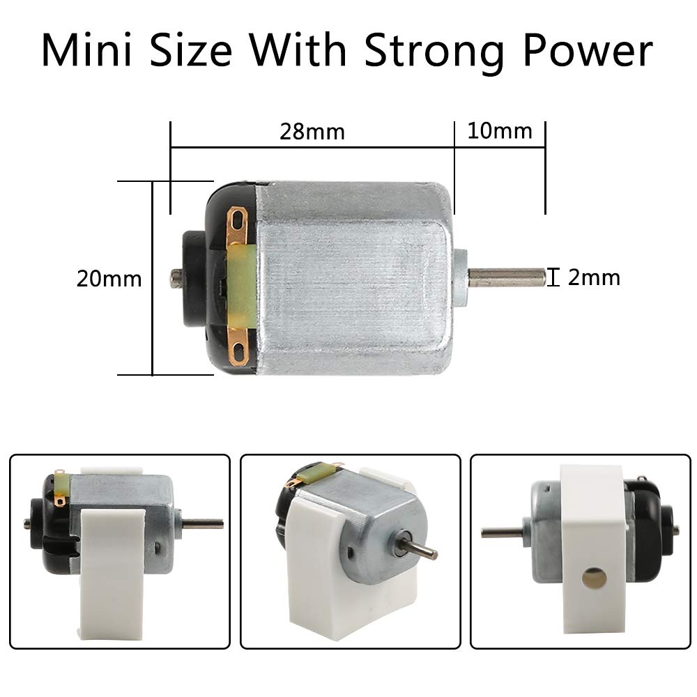 Sntieecr 6 Set 131 PCS DC Motors Kit, Mini Electric Motor 1.5-3V 15000RPM with 66 PCS Plastic Gears, Shaft Propeller, Bulbs, Buzzer Sounder, Science Experiment Set for Kid DIY STEM Engineering Project