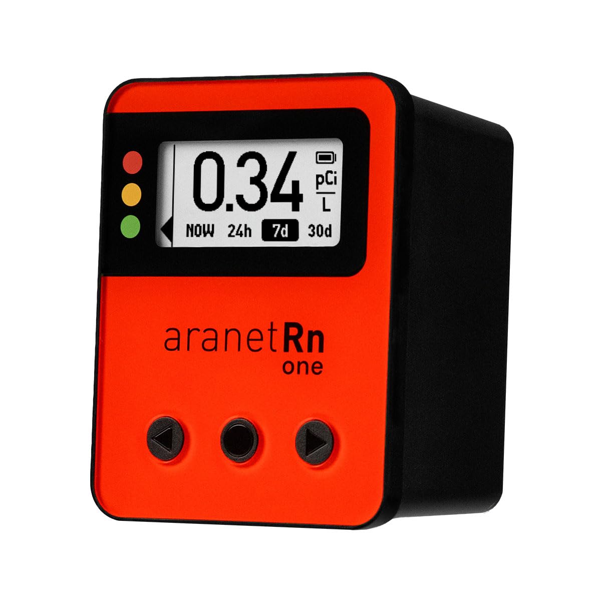 Aranet Radon One – Fast Home Radon Gas Detector with 10-Minute Response, E-Ink Display, Battery Powered, Portable Real-Time Radon Monitor for Basements & Indoor Air Monitoring (Red)