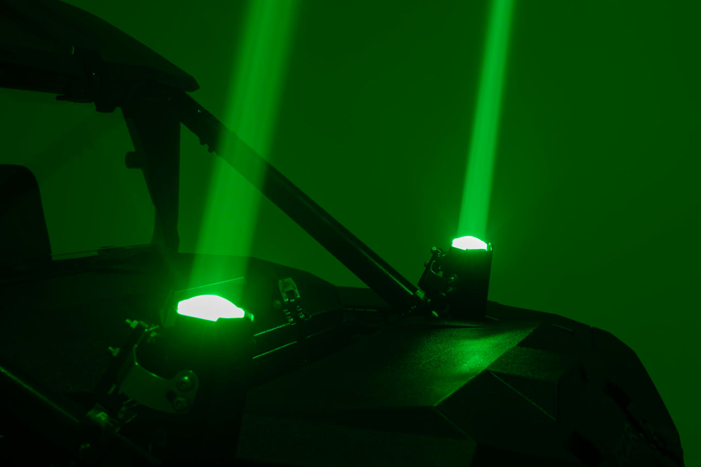 Rough Country Laser Whip Light Kit w/Remote - Multi-Function, Aluminum, 10W, Black, Model 78870