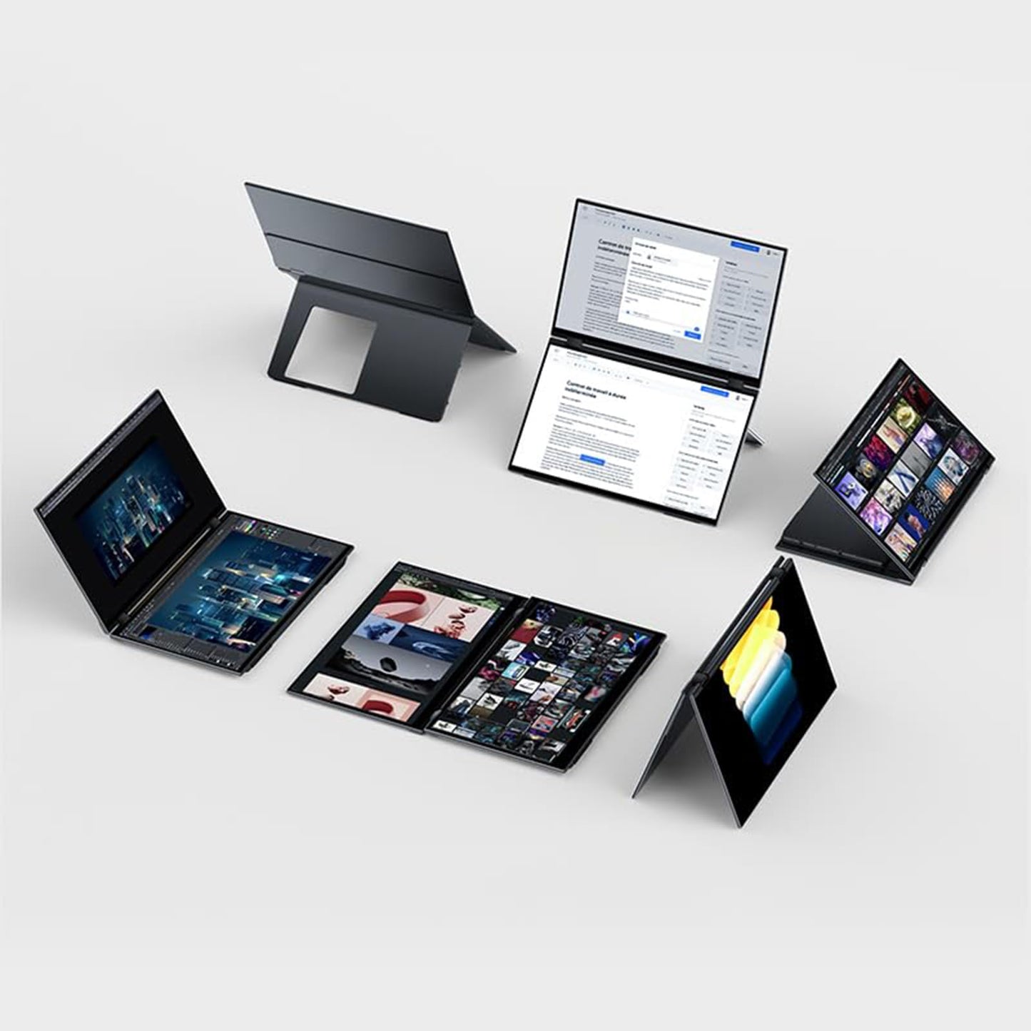 EHOMEWEI X1 Foldable Dual Screen Portable Monitor 16"×2 FHD 1920×1200 Laptop Screen Extender USB-C HDMI Plug & Play for MacBook Windows iPhone Switch PS5