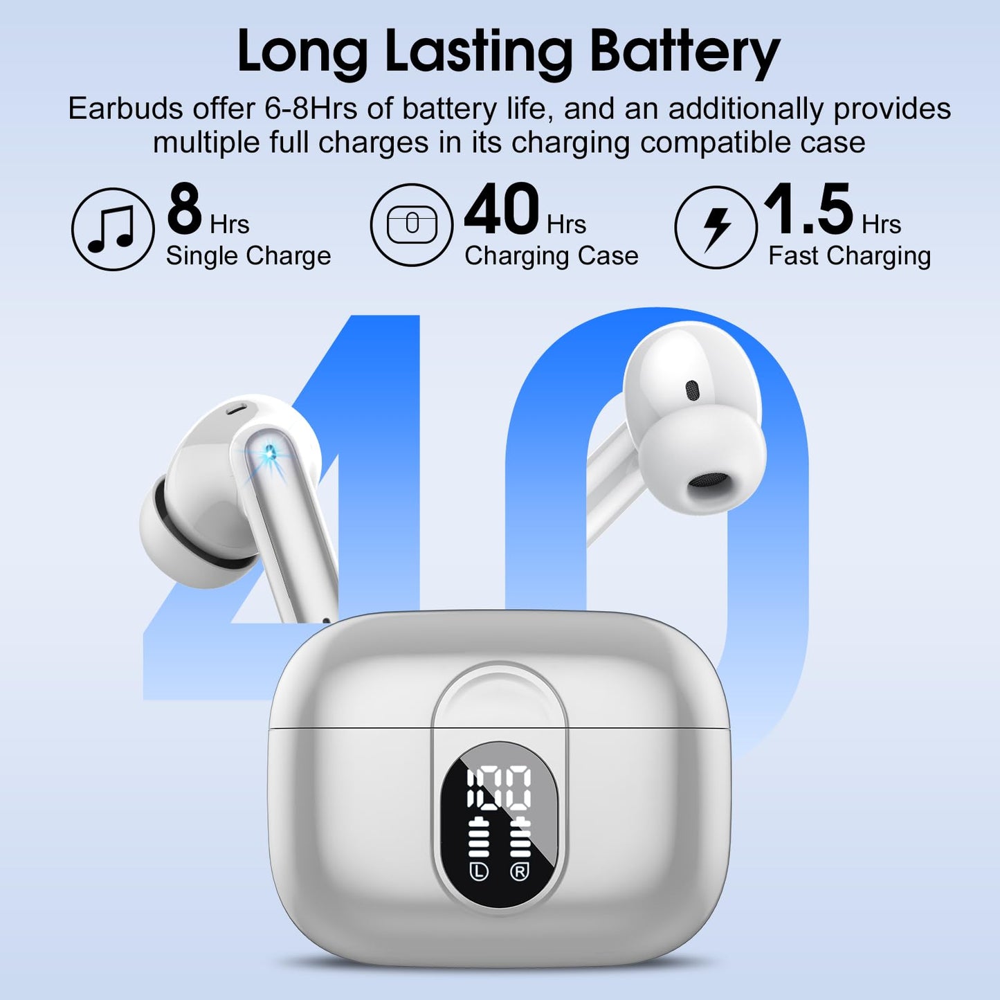 Csasan Ai Translation Earbuds Real Time,3-in-1 Buletooth 5.3 Translator Earbuds with 6 Translation Modes/164 Languages,No Subscription Required Translatior Headphones, Gray