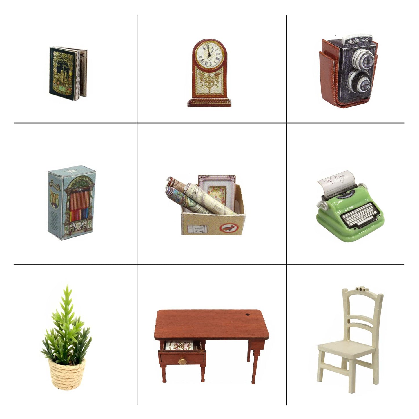 CUTEROOM DIY Doll Room Miniature Furniture Wooden House Kit - Wooden Dolls House Kit with Dust Cover & LED Light and Accessories - QT Series Dollhouse (QT031)