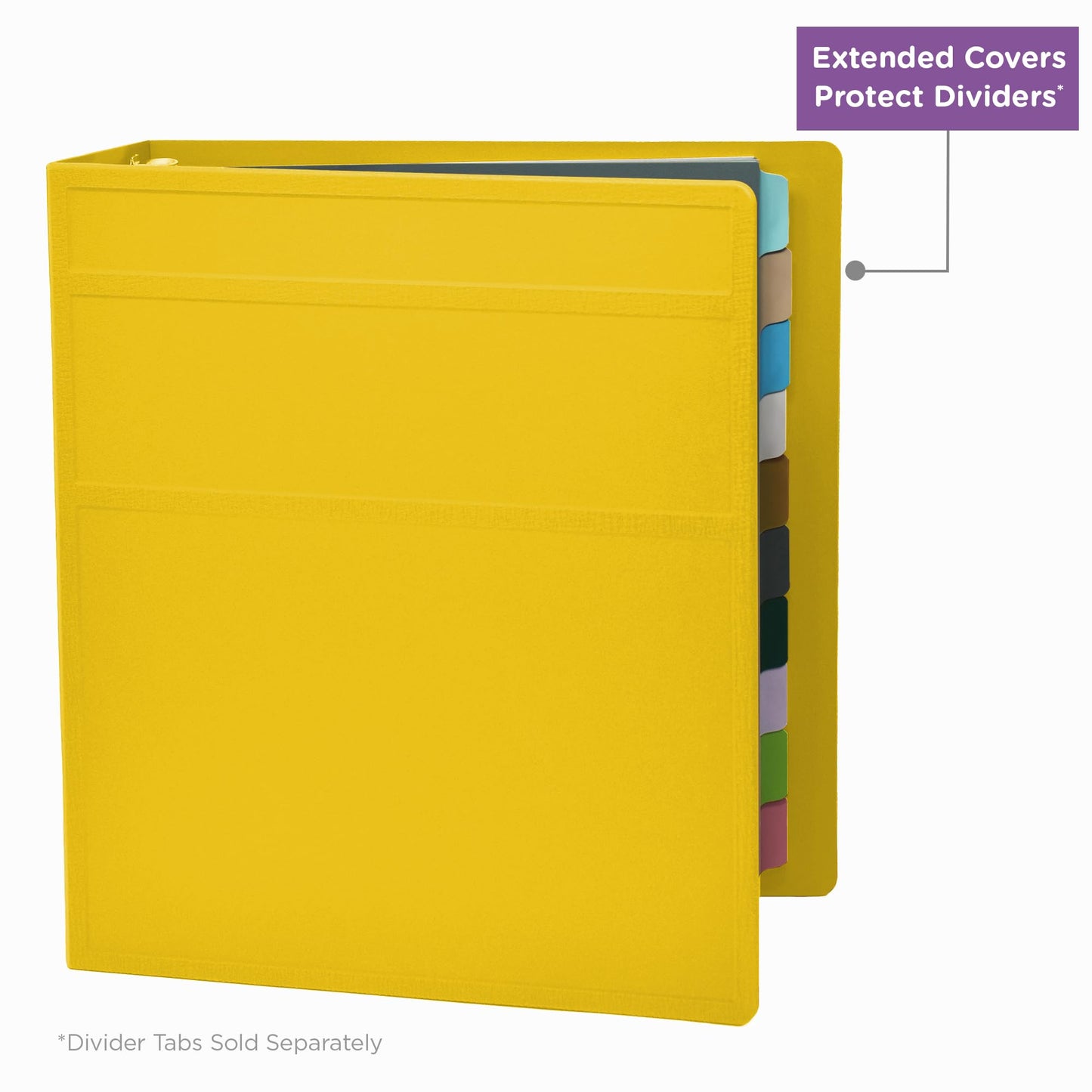 Carstens 2-Inch Heavy Duty 3-Ring Binder - Side Opening, Yellow, Durable Plastic, Precision No-Gap Rings, Waterproof Covers, No Pockets, Holds 300 Letter-Sized Sheets, BPA-Free, Made in USA (2842-3R)