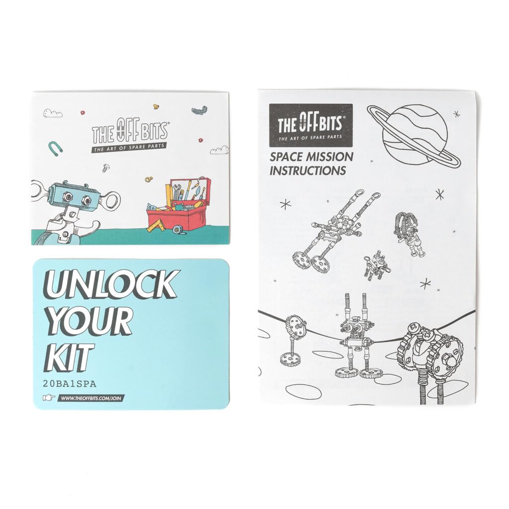 The Off Bits Space Mission Educational Build Your Own Robot Toy, Stem Building Toys for Boys and Girls, Valentine Birthday Gift for Kids Montessori Play Kit, Steam Toys for Kids Ages 6 7 8 9+