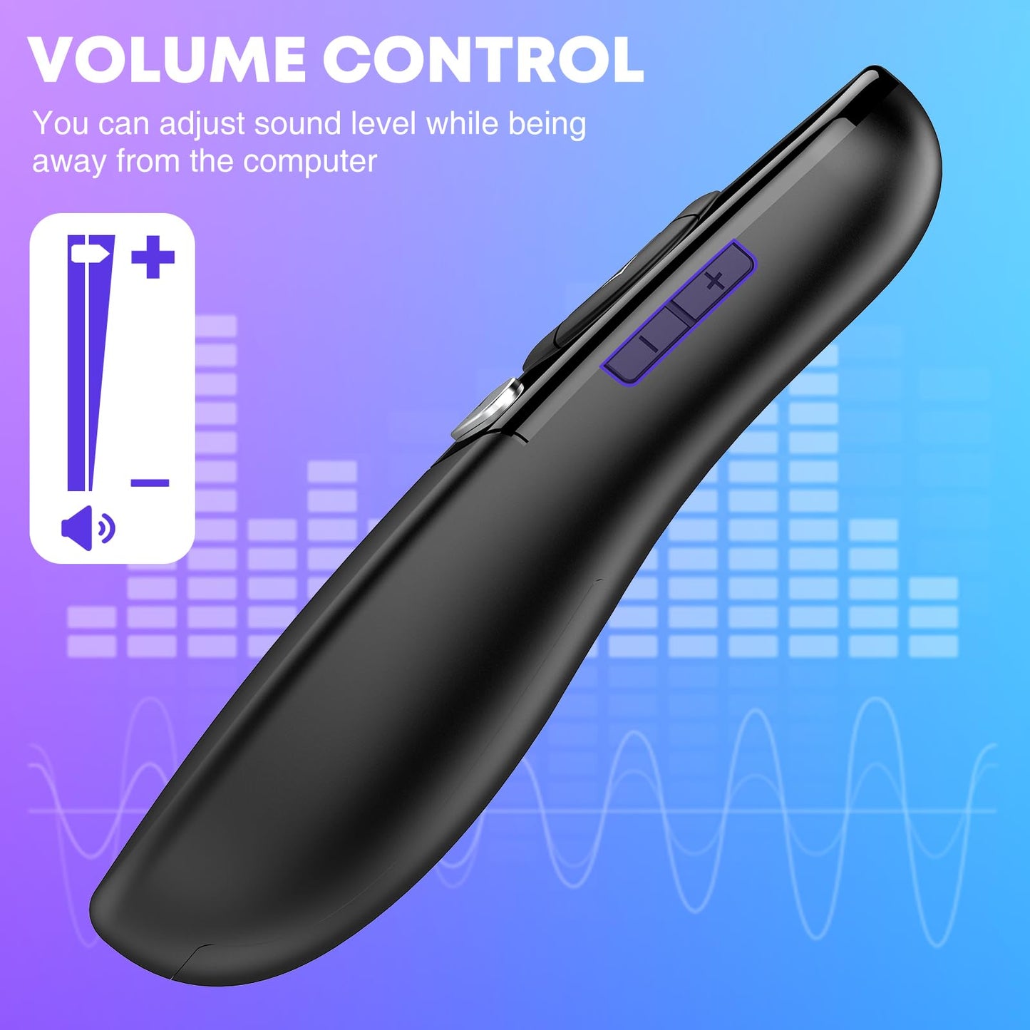 2 in 1 Type C USB Presentation Clicker Red Light, Wireless Presenter Remote PPT Clicker for Computer Presentations, Slide Advancer for Mac Laptop