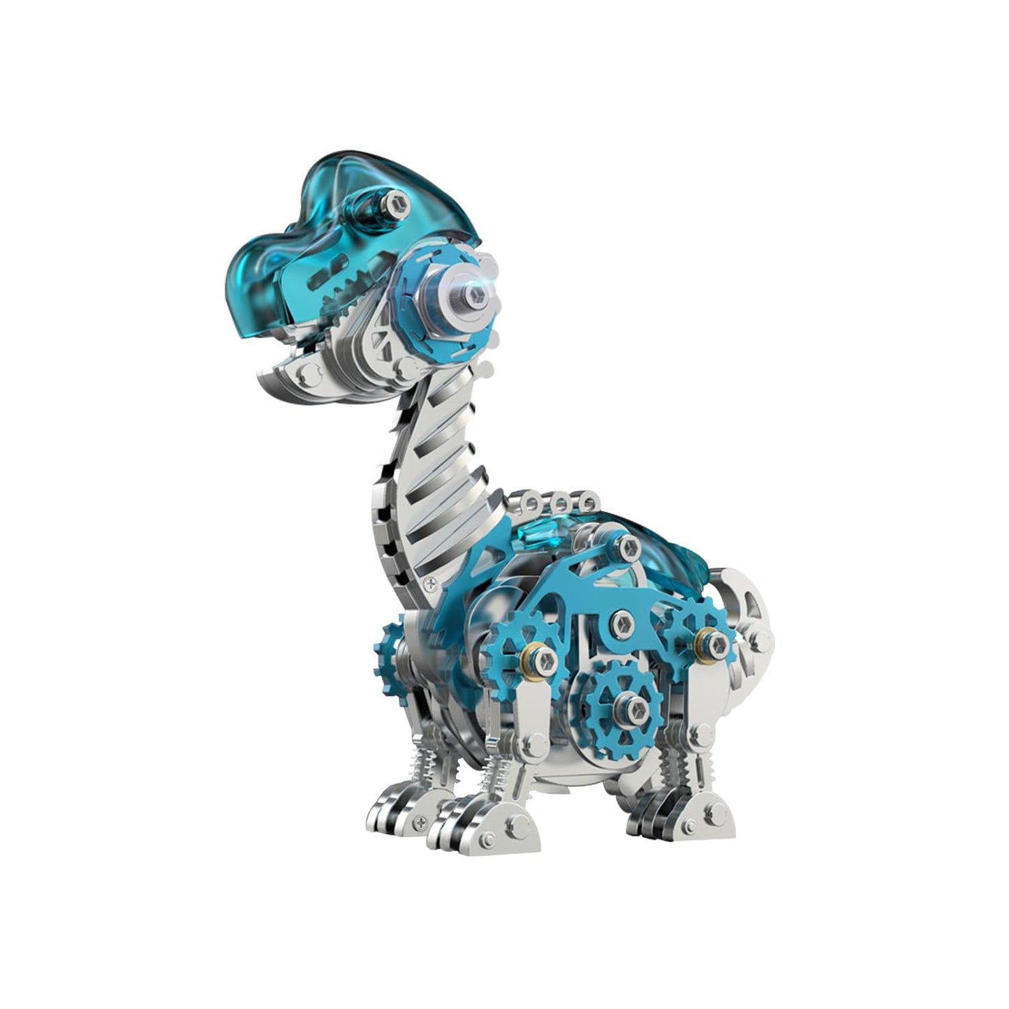 3D Metal Puzzles for Adults,3D Metal Model Kits Mechanical Dinosaur Model Brachiosaurus,Steel 3D Puzzles Stainless Steel Ornaments for Adults Home Decor Art Craft Gifts Toys.