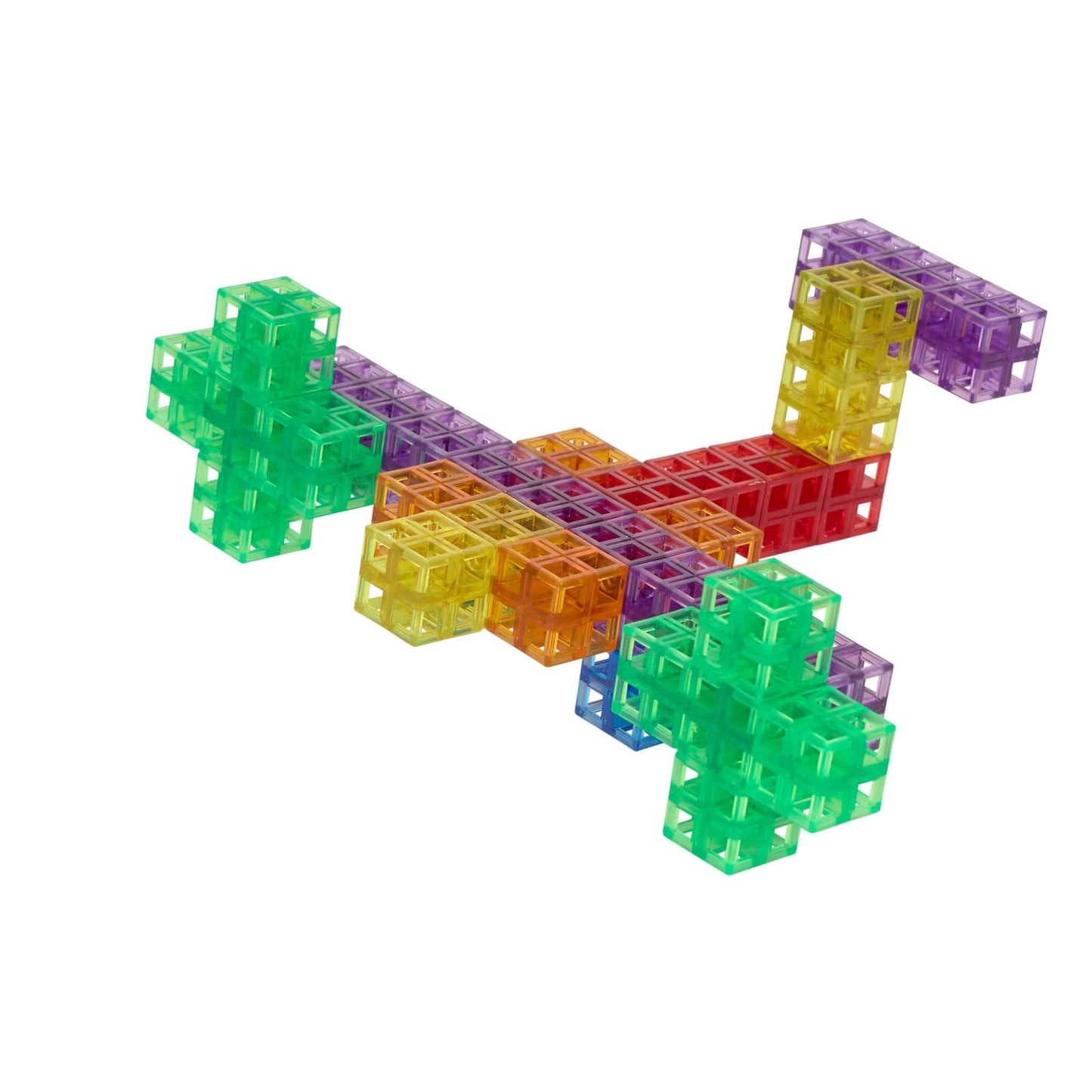 Excellerations Translucent Grid Linking Cubes - 200 Pieces