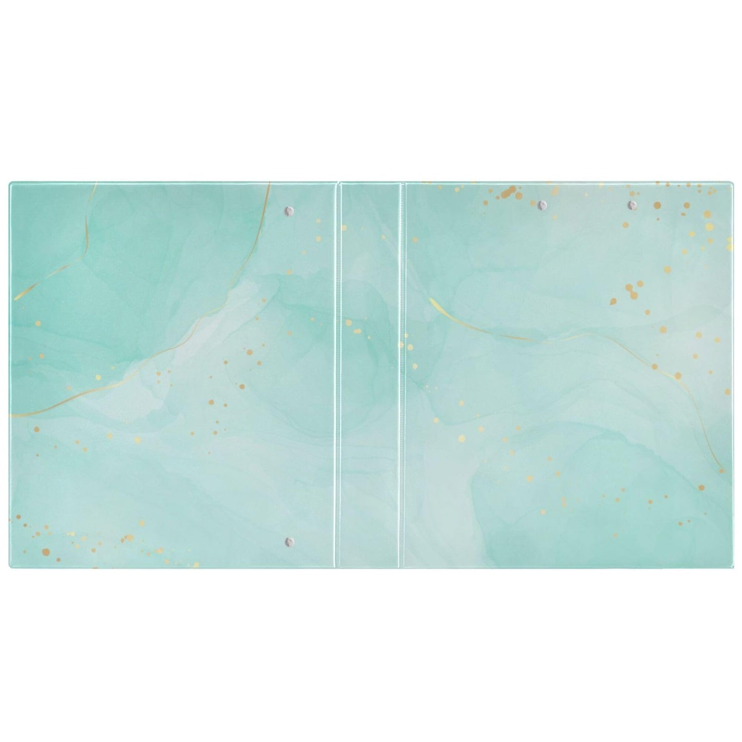 Turquoise Round Ring Binders 1.5 Inch Marble Tie Dye Style 3 Ring Clipboard Binder for Office School Work Supplies File Folder Document 200 Sheet Capacity Easy Open