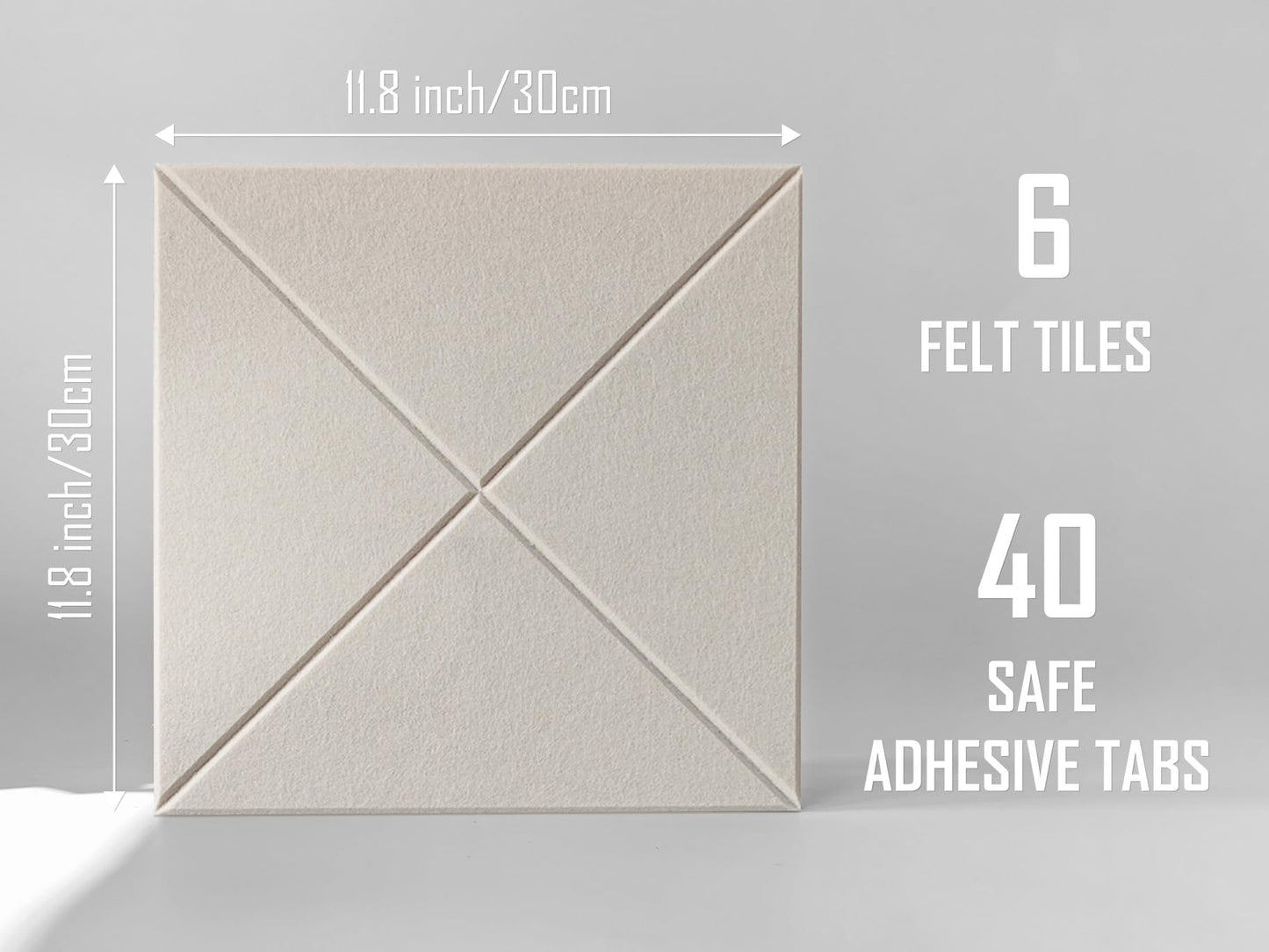 DECORITA Cork Board 24 x36 Alternative - 6 Pack Felt Wall Tiles with Safe Removable Adhesive Tabs, Cork Boards for Walls Cork Board for Home Office Pin Board Tack Board - Beige